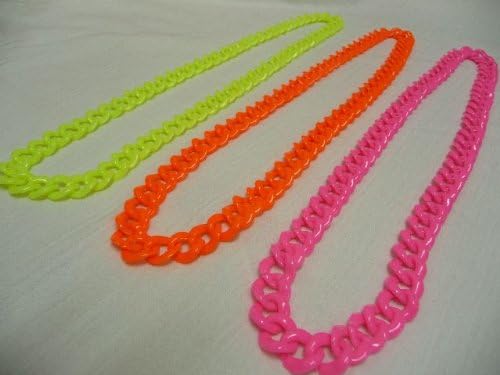 Amazon タイニーギャング チェーンネックレス蛍光カラー 蛍光ピンク ネックレス 通販