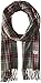 Fred Perry Men's Stewart Tartan Scarf, Iris Leaf, One Size