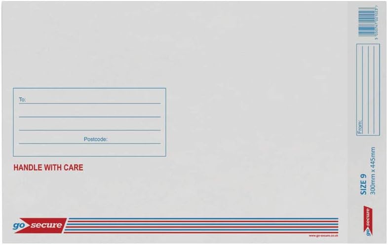 GoSecure Bubble Envelope Size 9 Internal Dimensions 290x435 mm White (Pack of 50) KF71452