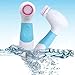 Angel Kiss Facial Deep Cleansing Brush for Body and Face Scrubber Skin Microdermabrasion Exfoliator Massage Exfoliating Removing Blackhead - 7 Brush Heads - Blue