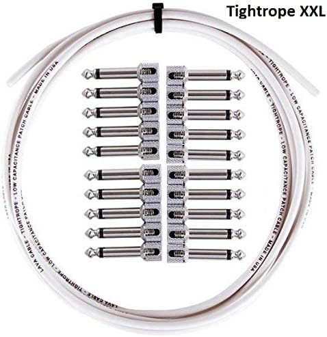 LAVA CABLE TIGHTROPE SOLDER-FREE XXL PEDAL BOARD KIT 20' CABLE 20 RA PLUGS (White)