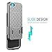 iPhone 5C Case, NageBee Belt Clip Holster Ultra Slim Shock Proof Combo Shell Kickstand Rugged Armor Durable Case -Black