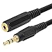 Cmple - Headphone Extension Cable 6 ft 3.5mm AUX Extension Cord Male to Female Stereo Audio Adapter Cable, 1/8 TRS Aux Extender Cable - Black