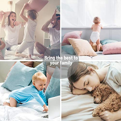 Abakan King Mattress Protector 100% Waterproof Super Soft Breathable Noiseless Premium Fitted Mattress Pad Cover Luxury Elastic Deep Pocket Vinyl Free Bed Cover 78x80 Inch - Thumbnail 7