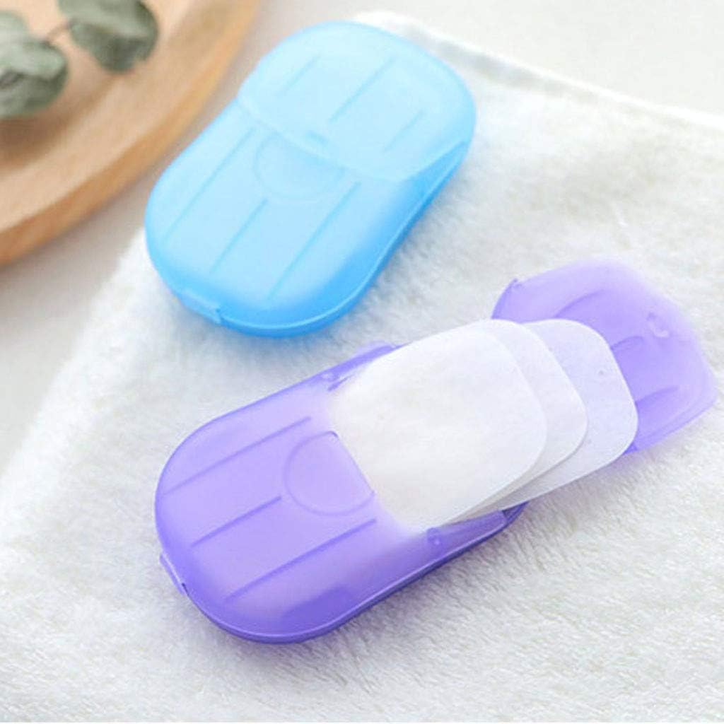 BBesty Portable Mini Soap Toilet Paper Disposable Hand Cleaning Soap Tablet Tissue for Travel, Outdoor, Camping Use (20 Wipes per Pack)