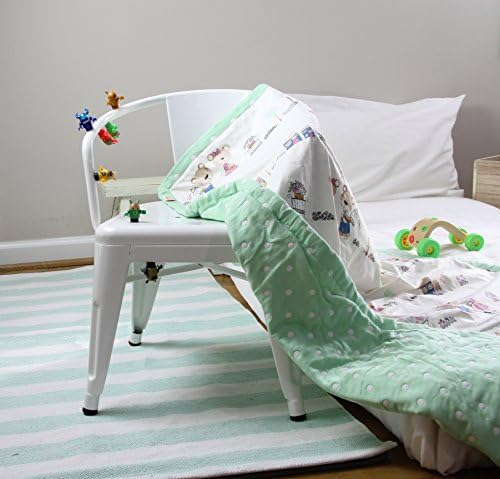 Cotton Flower Baby &amp; Toddler Blanket, 7-layer Muslin + Woven Cotton, (Happy Time)
