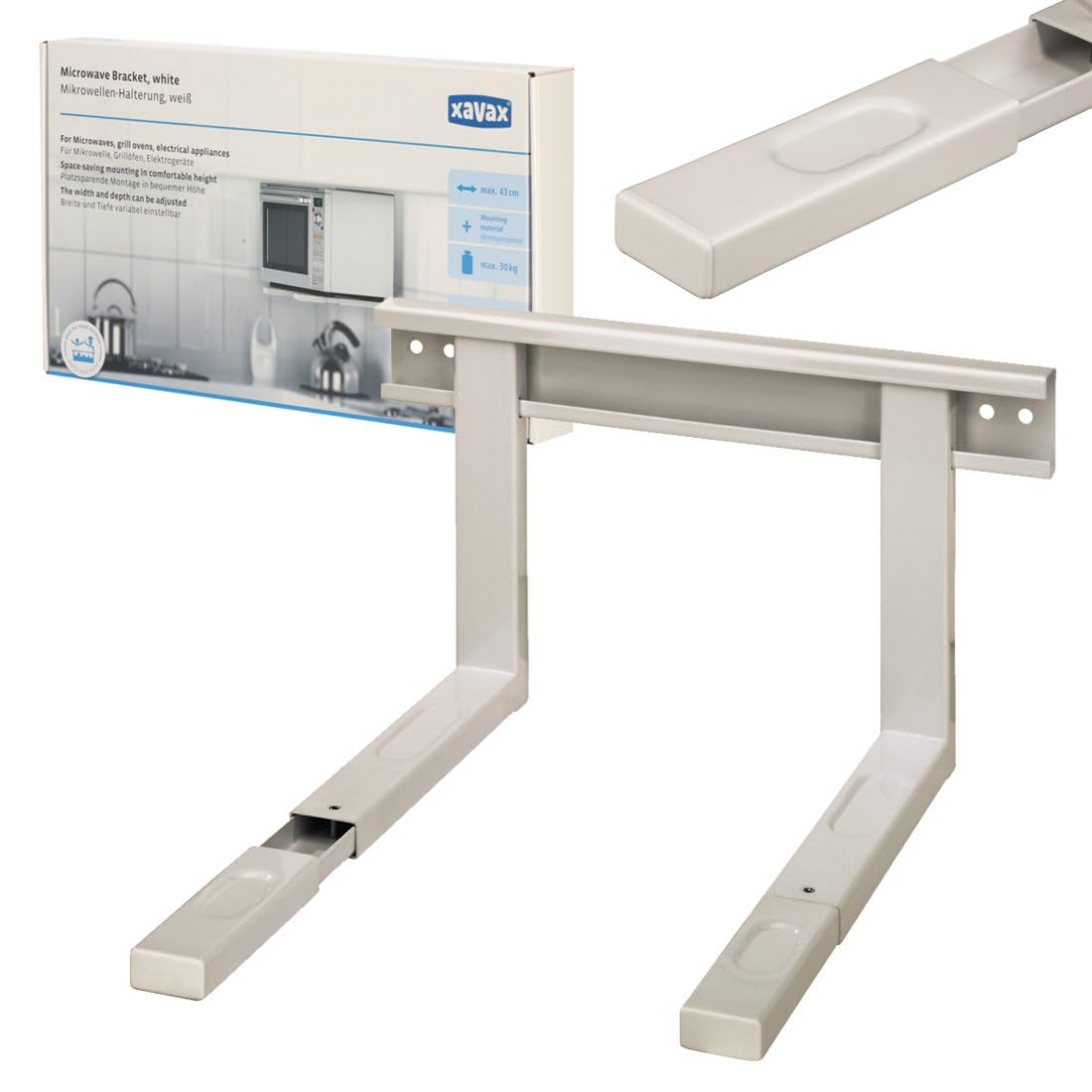 Xavax 110930 Microwave Bracket, White, Universal