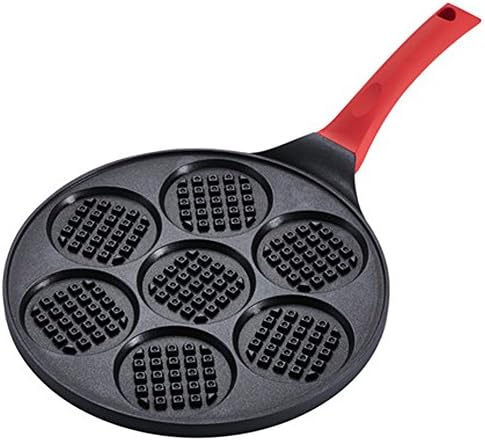 Pancake Pan Non-Stick Multi-function Breakfast Cake Waffle Griddle Egg Frying Pan Energy Saving Blini Pan with 7-Cup