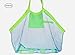 BeeSpring Beach Mesh Tote Bag, Large Durable Beach Bag Toteï¼ˆXL Sizeï¼‰Mesh Bag for Beach Family Children Play, Perfect for Beach, Swimming or Boating Holding Childrens' Toys (Blue Mesh)