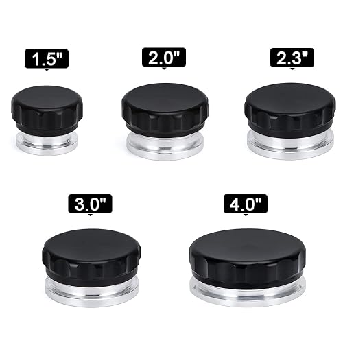 Black 2" ID Aluminum Weld-On Filler Neck & Cap – For Oil, Fuel, Water Tanks – Universal Fit With O-Ring Seal