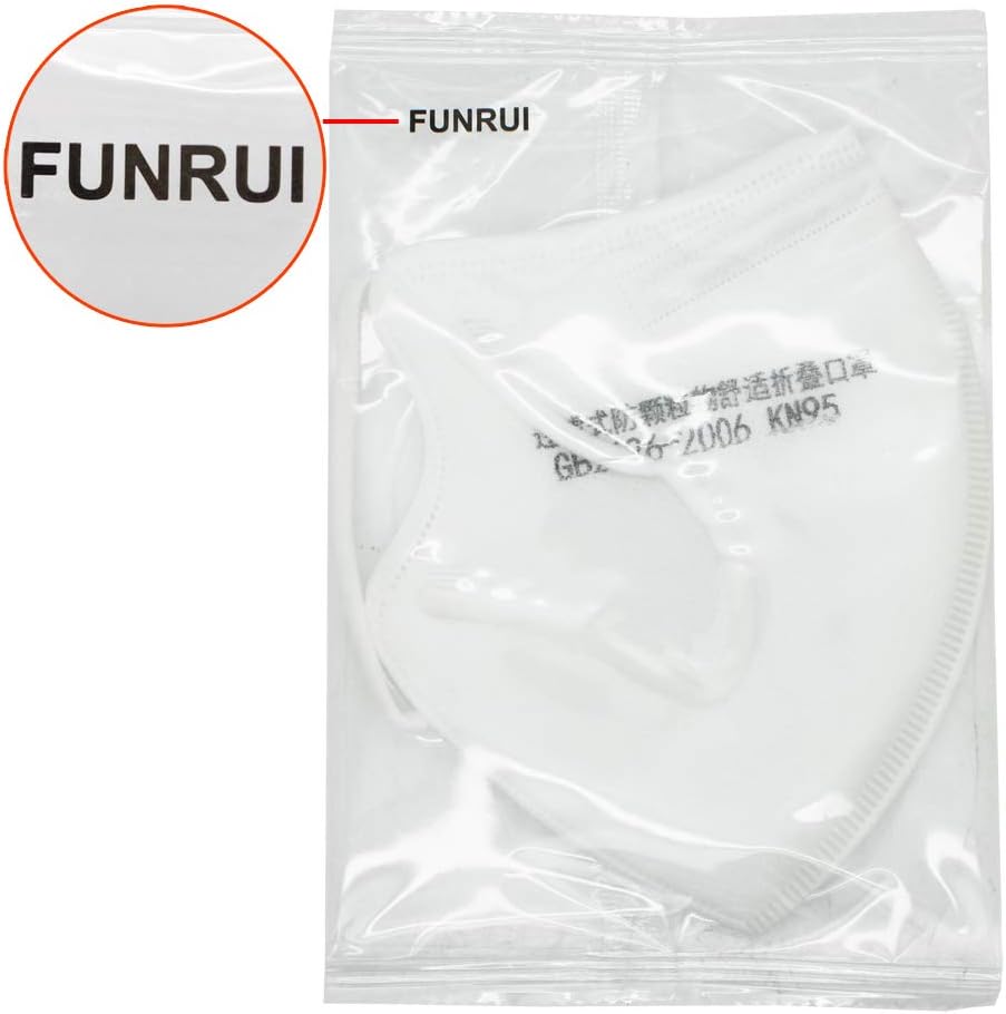 20 PCS KN95 Respirator Face Mask Filters Anti Pollution Anti PM2.5 Fold Flat Dust Mask Face Cup Mask Respirator with Active Carbon
