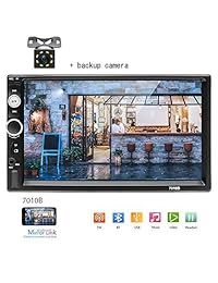 Camecho Doble Din Estéreo para automóvil, Mirror Link 7 "HD Reproductor Bluetooth Bluetooth Pantalla digital táctil, Soporte USB   FM   TF   MP5 Multimedia 2 din Soporte para sincronización de teléfonos móviles (solo se utiliza en Android)