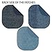 Zefffka Denim Iron on Jean Patches No-Sew Shades of Blue 9 Pieces Assorted Cotton Jeans Repair Kit 4-1/4