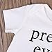 Newborn Baby Boy Girl Summer Short Sleeve Letters Print Romper Jumpsuit (0-9 Months)