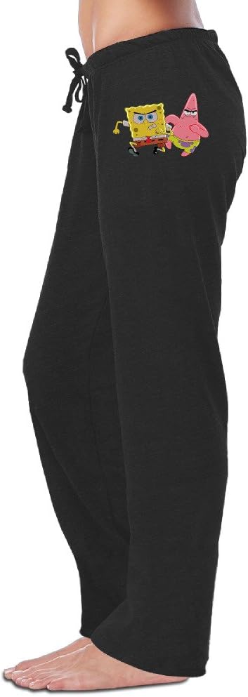Drawstring Spongebob And Patrick Star Womens Cotton Yoga Sweatpants