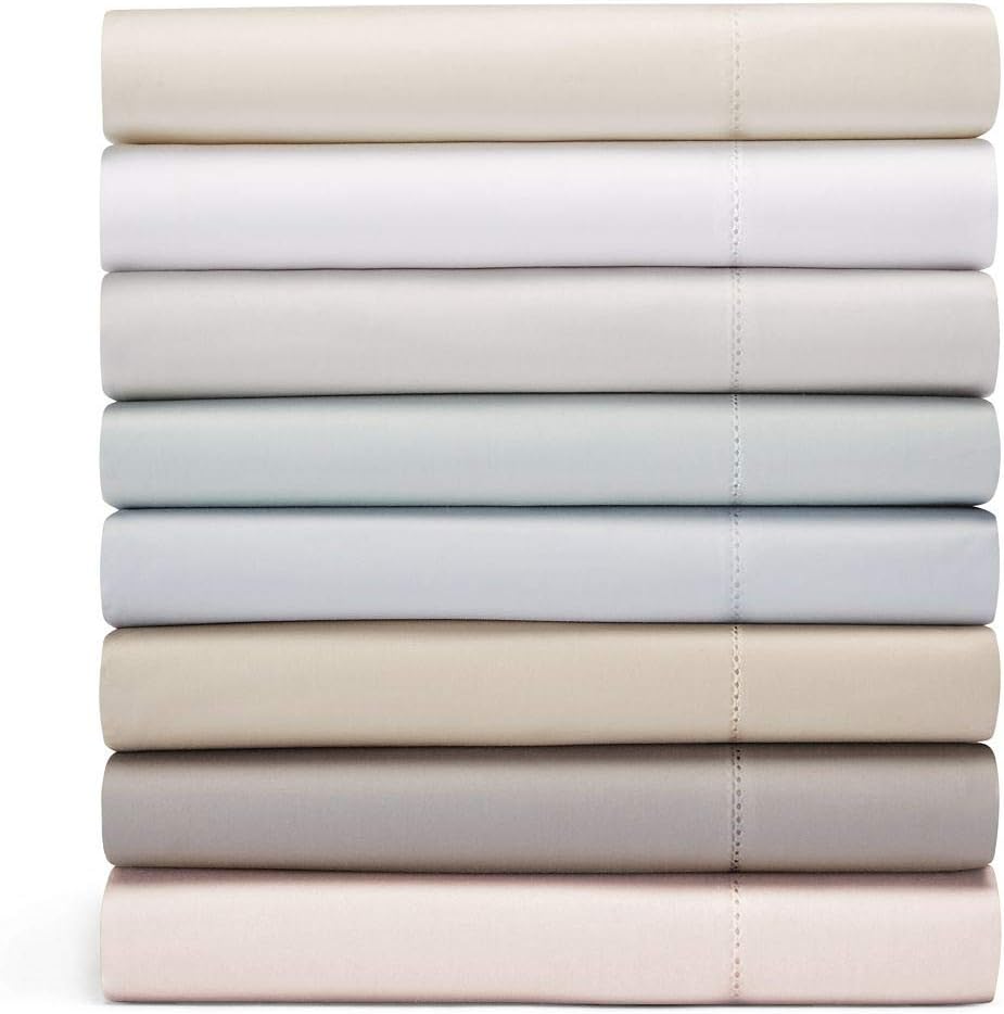 Hudson Park Collection 600 Thread Count, King Flat Sheet, Ivory