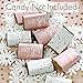 Pink and Gold It's a Girl Baby Shower Wrappers for Mini Chocolate Bars, Baby Shower Party Favor Candy Stickers - 42 Count