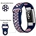 Wepro Replacement Bands for Fitbit Charge 2, Pack of 3 Charge2 Strap Bands with Air Holes, Small, Blue Pink