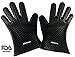 XSpecial Oven Mitts Silicone Gloves (Heat Resistant & Waterproof) Essential Kitchen Utensil for Protecting Your Hands and Wrists Handling Any Food On Stove,Grill, Oven,Pan,Smokers & More (Black)
