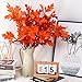 4Pack Artificial Maple Leaves Stems Autumn Leaves Fall Leaves 38