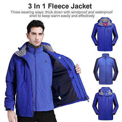 CAMEL CROWN Men's Winter Jacket 3in1 Winter Coats Ski Jacket