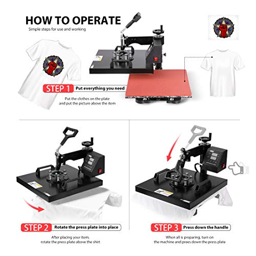4 VIVOHOME+Multifunctional+Clamshell+Printing+Transfer