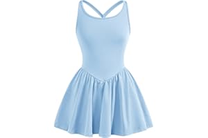 SOLY HUX Girl's Tennis Dresses Summer Sleeveless Workout Golf Mini Dress with Built in Shorts