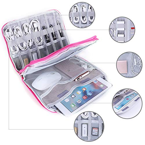 Universal Electronics Accessories Organizer, Waterproof Portable Cable Organizer Bag,Travel Gear