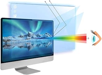 25-26 inch VizoBlueX Anti-Blue Light Filter for Computer Monitor. Blue Light Monitor Screen Protector Panel (23.6 x 14.4 inch). Blocks Blue Light 380 to 495 nm. Fits LCD, TV and PC, Mac Monitors