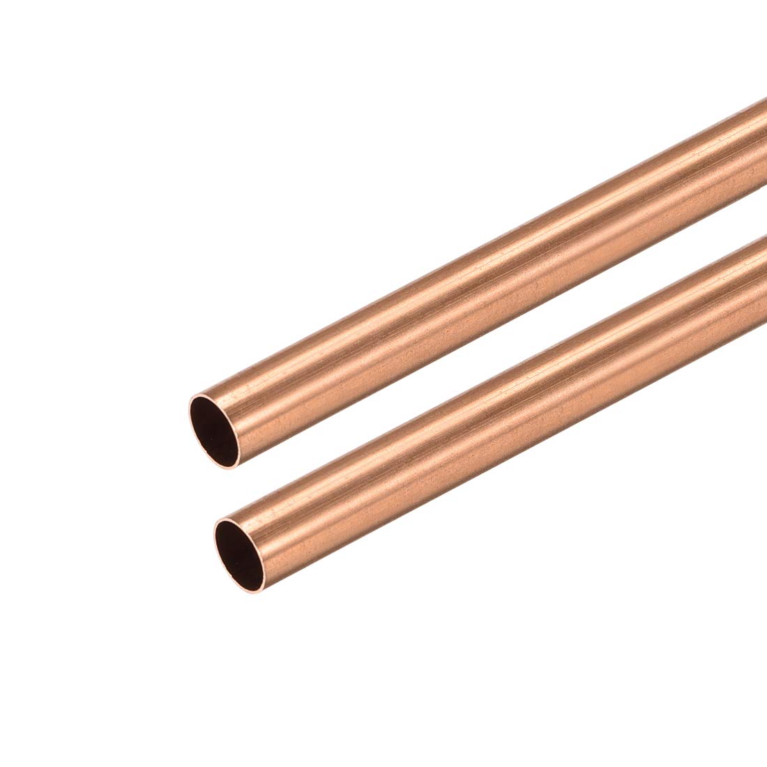 sourcing map Copper Round Tube, 5mm OD 0.2mm Wall Thickness 300mm Long Straight Pipe Tubing 2 Pcs