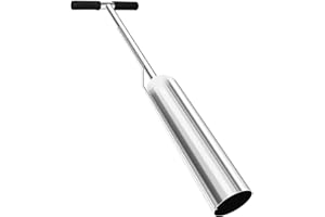 NIZHOME 36Inch Clam Gun for Clamming, Stainless Steel Clam Digger with Air Vent & 5 Inch Tube Diameter, Corrosion-Resistant Bay Clam Shovel for Harvest Razor Clams, Oyster, Geoduck and Mussels