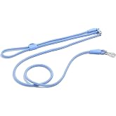 Wild One Hands-Free Adjustable Rope Dog Leash, Standard: 4' to 8.5' Long, .5" Wide, Adjustable for Crossbody, Waist &amp; Handheld, Moonstone