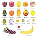 CEWOR 39pcs Artificial Fruits Lifelike Fake Fruits Various Simulation Fruits Apple Banana Cherries Mango Grape for Home Decoration