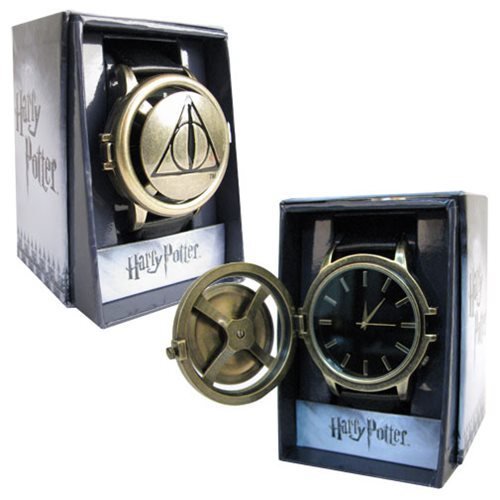 Accutime Harry Potter Deathly Hollows Logo Strap Spinner Watch