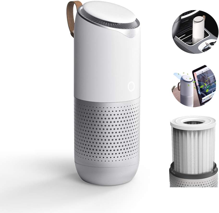 TYQIAO Air car Purifier Air Cleaner,Portable Negative Ion Generator Ionizer for Car Small Room Kitchen Home Office Desktop to Remove Smoke