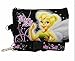 Disney Tinkerbell Fairies Lanyard with Fast Pass Coin Pouch ID Holder - Black