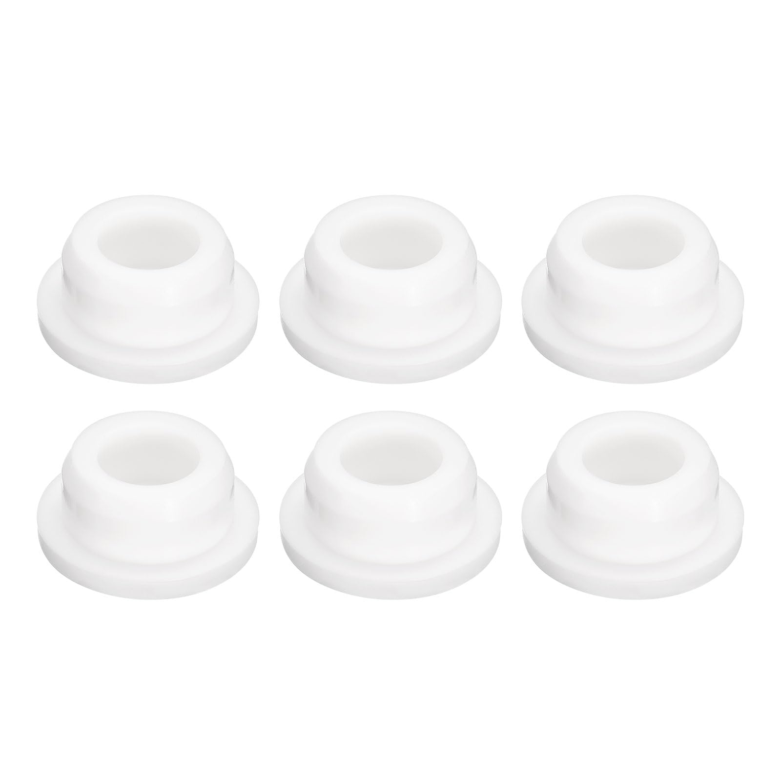 Photo 1 of uxcell 6 Pieces White Plug Holes, T24 Waterproof Rubber Button Plug for 24mm / 0.94" Hole