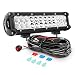 Nilight ZH007 Led Light Bar 12 Inch 72W Spot Flood Combo with Off Road Wiring Harness, 2 Years Warranty primary
