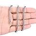 REVEMCN Reve Jewelry 3mm Stainless Steel Franco Chain Necklace for Men and Women, 20-30 Inches