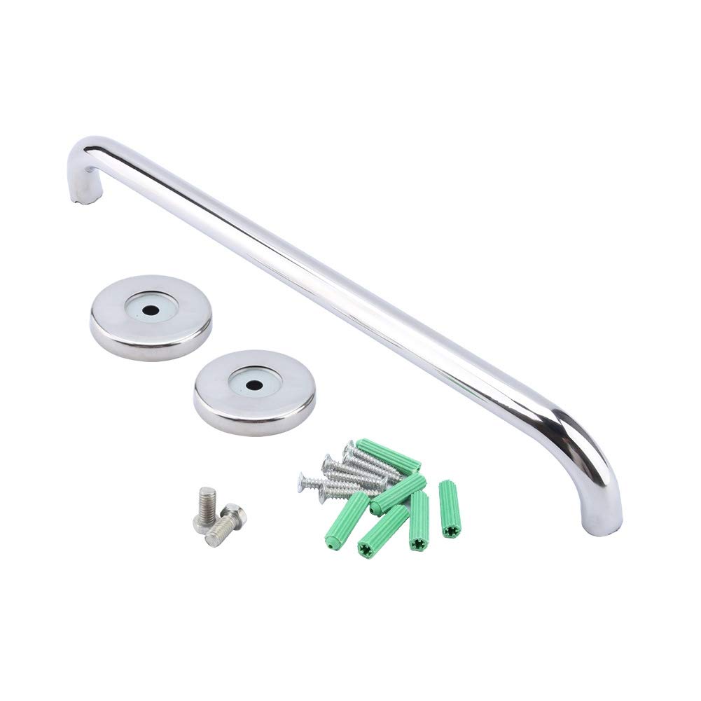 Bathroom Grab Bar Stainless Steel Bath Grab, Shower Safety Handle Towel Holder Bathroom Handrail Disabled Support Home Assist Handle for Bathtub for The Elderly, Disabled, Polished Finish, 50CM