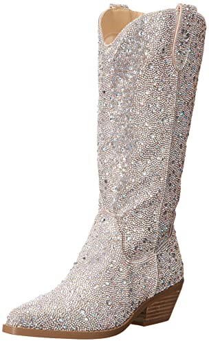 Betsey Johnson Women’s Dalas Western Boot, Rhinestone, 9