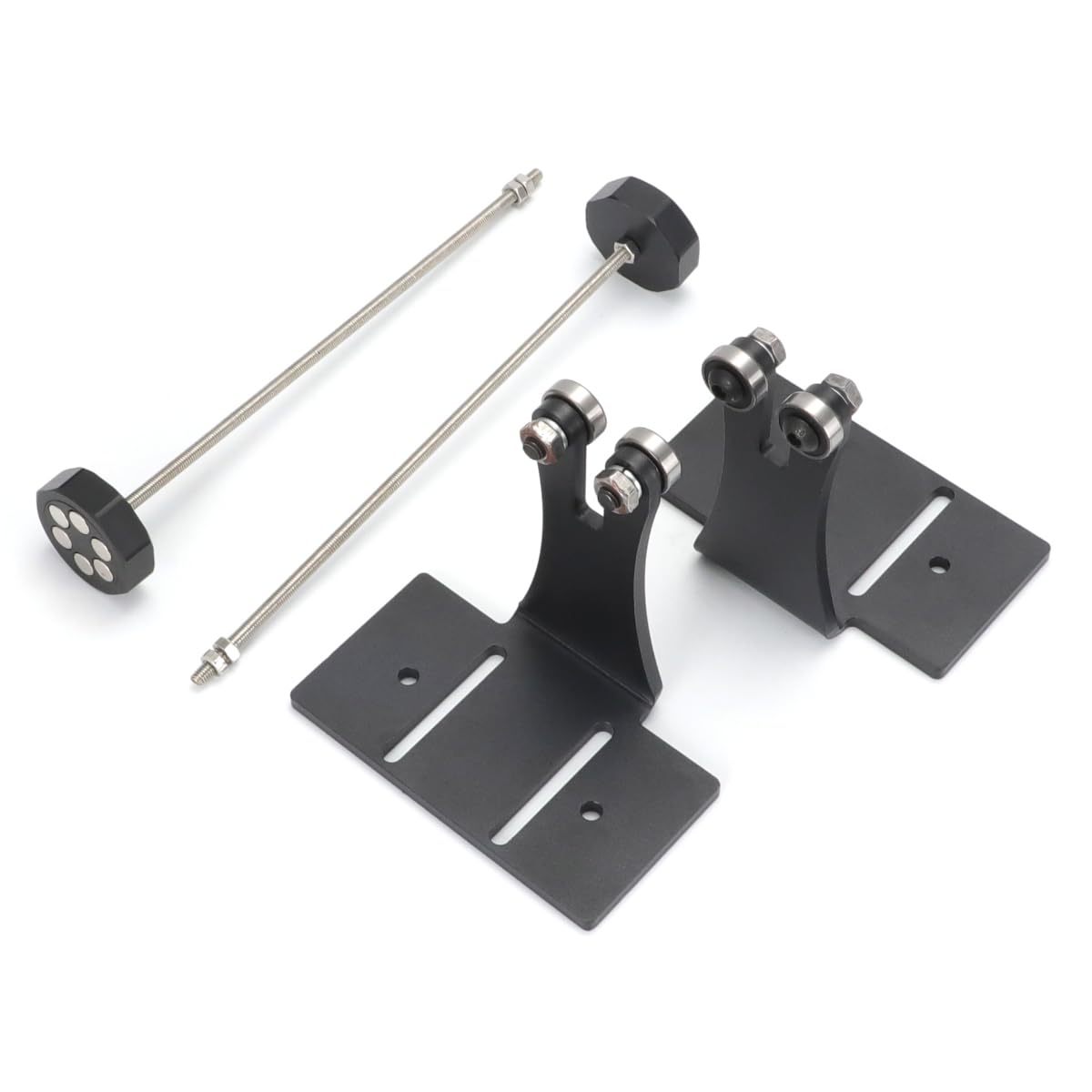 Photo 1 of Motorcycle Moped Crank Crankshaft Truing Stand Runout Measurement Tool with 1/4" Steel Roller Bearing Posts & Magnetic Mounts for Dirt Bikes Scooters Mopeds