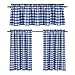 GoodGram 3 Pc. Plaid Country Chic Cotton Blend Kitchen Curtain Tier & Valance Set - Assorted Colors (Navy)