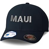 Custom Flexfit Hats for Men & Women Maui Hawaii Location Embroidery Polyester Dad Hat Baseball Cap