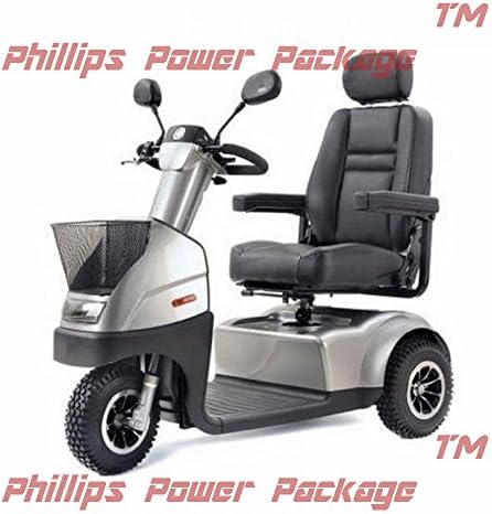 Afikim - Afiscooter C3 Breeze - Mid Size Mobility Scooter - 3-Wheel - Metallic Silver - PHILLIPS POWER PACKAGE TM - TO $500 VALUE