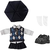 niannyyhouse School Uniform Outfit for Ob11 1/12 BJD Doll 4.3 inches (11 cm) Body (B-6)