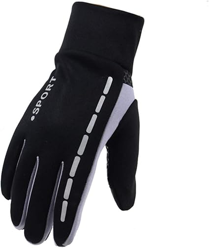 Amazon Com Winter Gloves Mens Winter Therm With Anti Slip Elastic Cuff Thermal Soft Lining Gloves Clothing