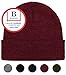 Blueberry Uniforms Burgundy Merino Wool Beanie Hat -Soft Winter and Activewear Watch Cap