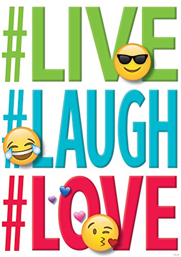 Creative Teaching Press Live, Laugh, Love Emoji Fun Inspire U Poster (8097)