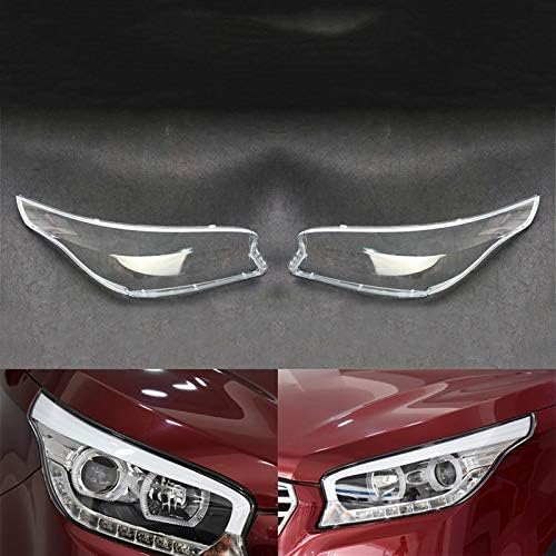 車のヘッドライトレンズ用ヒュンダイサンタフェ15 16 17ヘッドランプレンズの車の交換オートシェルカバー ヘッドライトカバー A Color Pair 大好評です